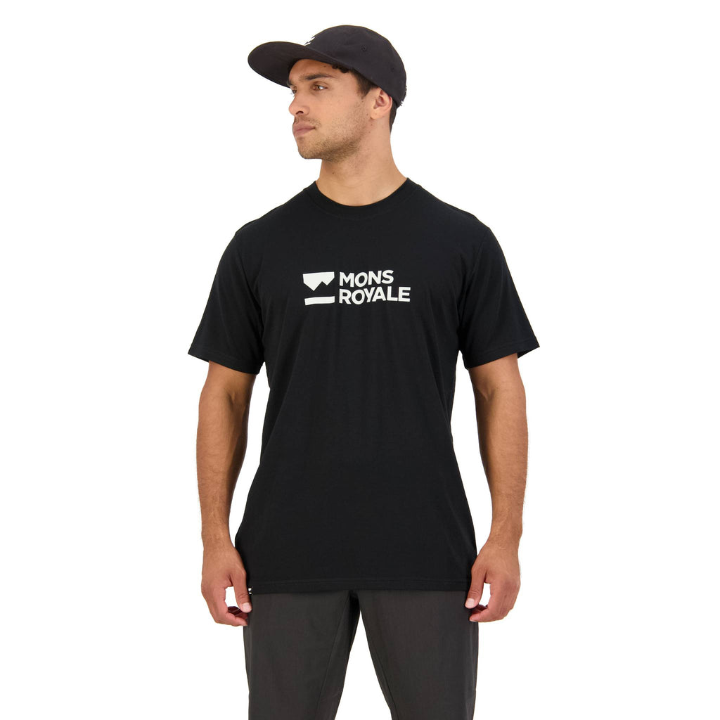 Mons Royale Icon T-Shirt Black Brand Lock Up