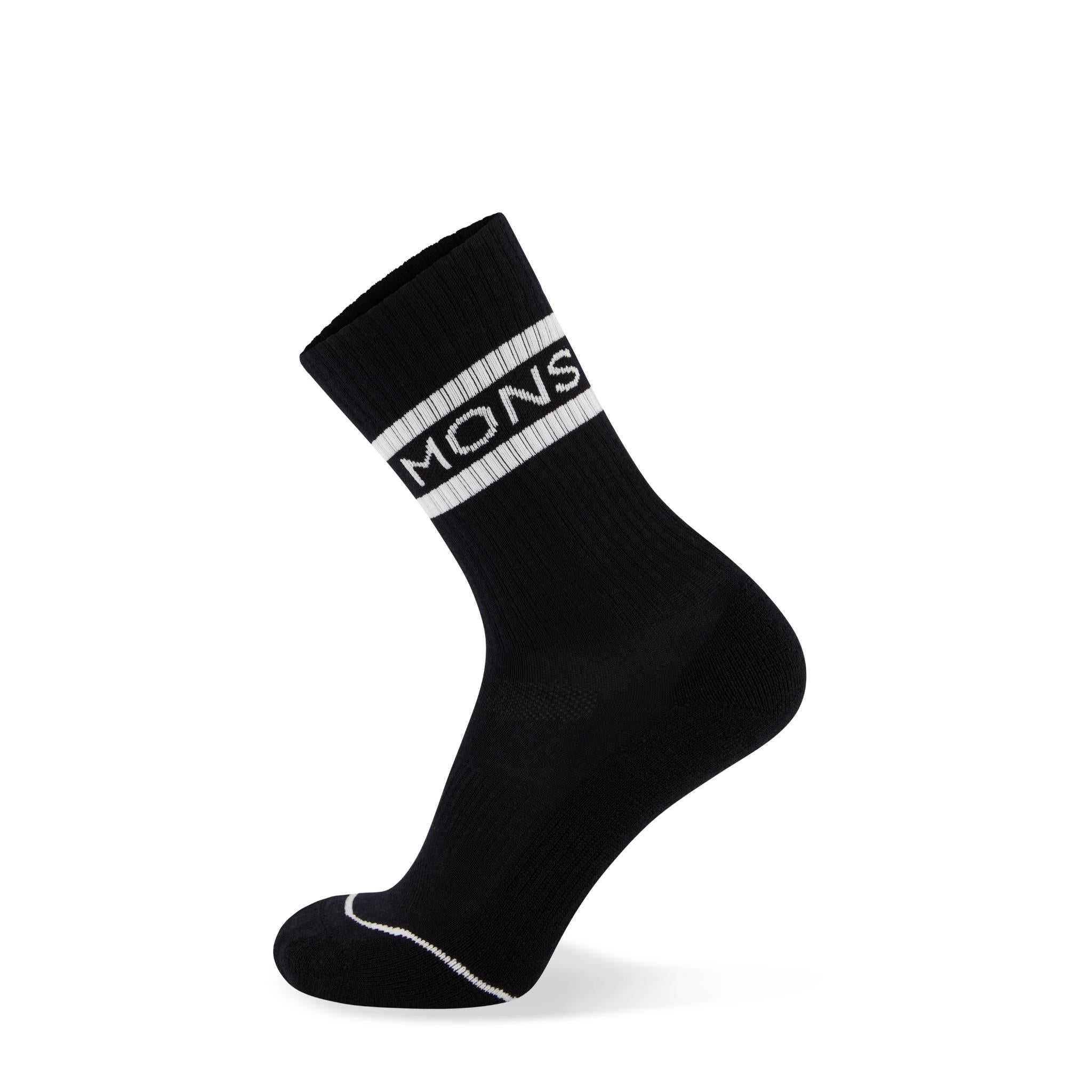 Mons Royale Signature Crew Sock - Black / White