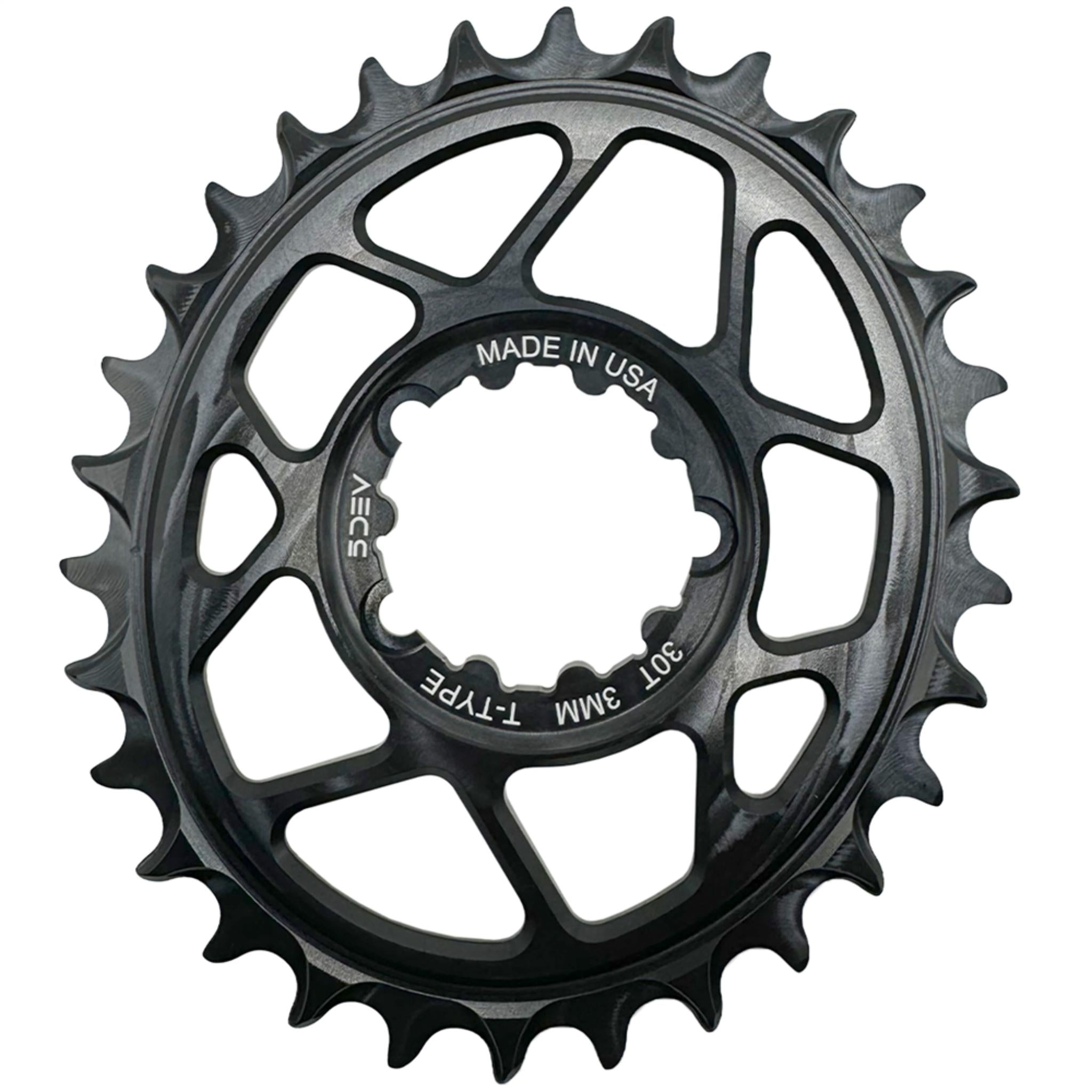 5DEV 3-Bolt Direct Mount T-Type Oval Chainring