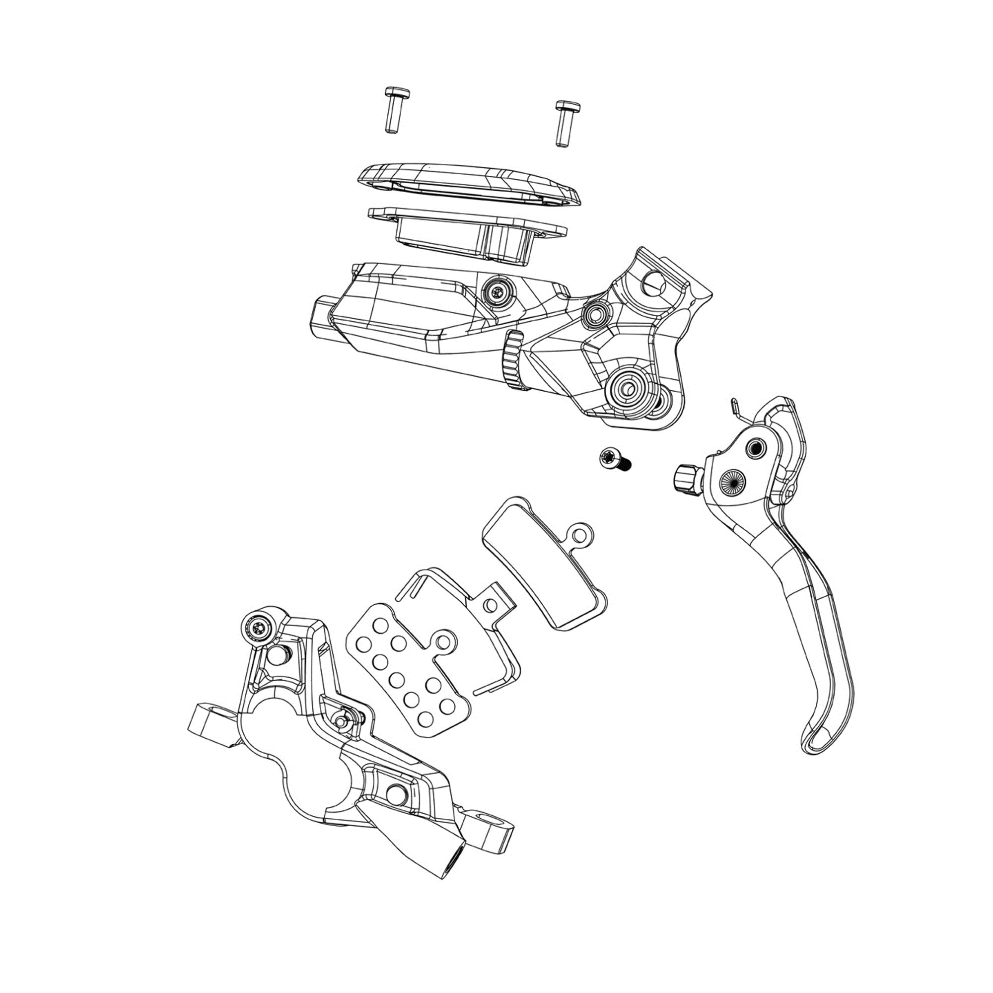 SRAM Maven Silver Disc Brake Lever Assembly