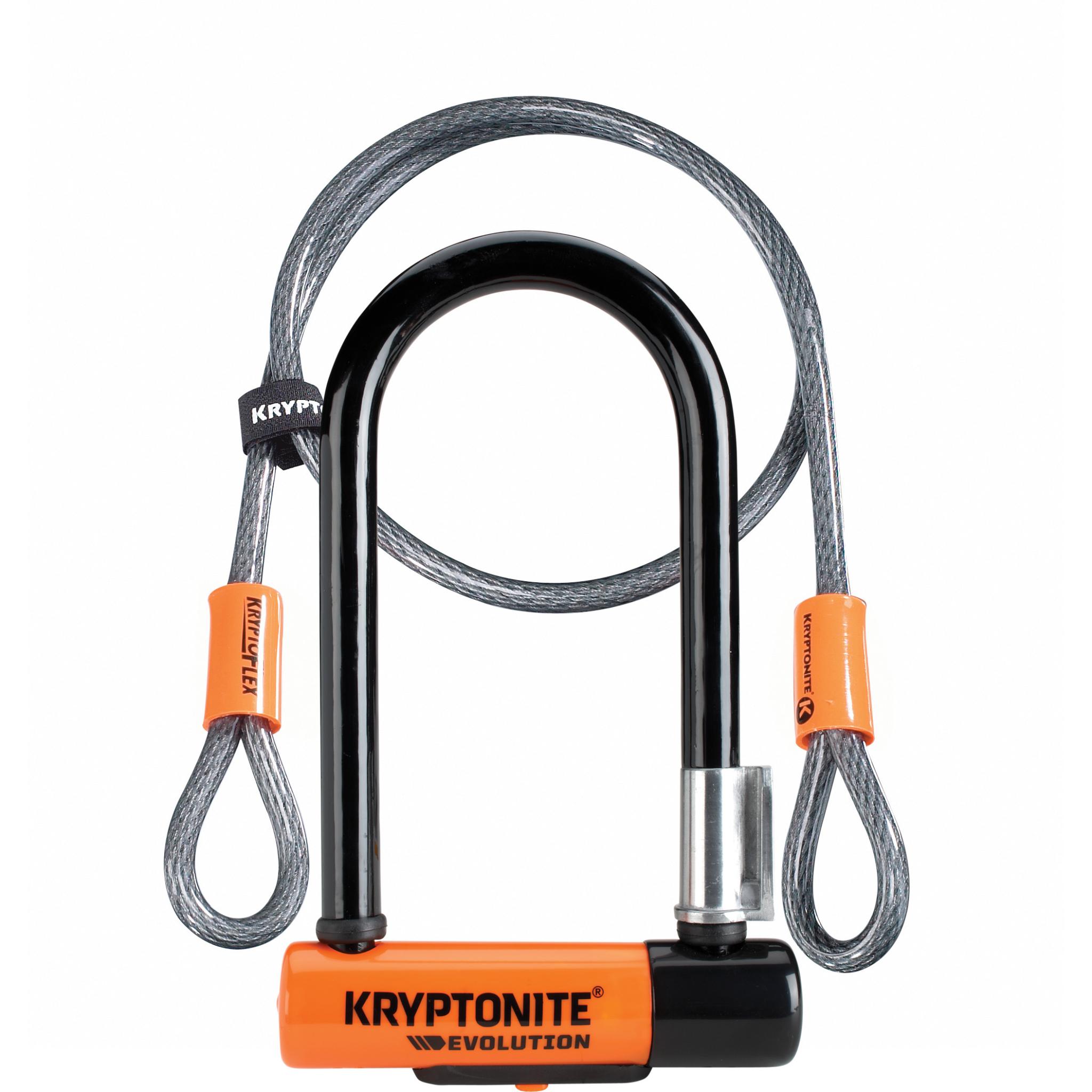 Kryptonite Evolution Mini 7 Bicycle D-Lock with 4 Foot Cable