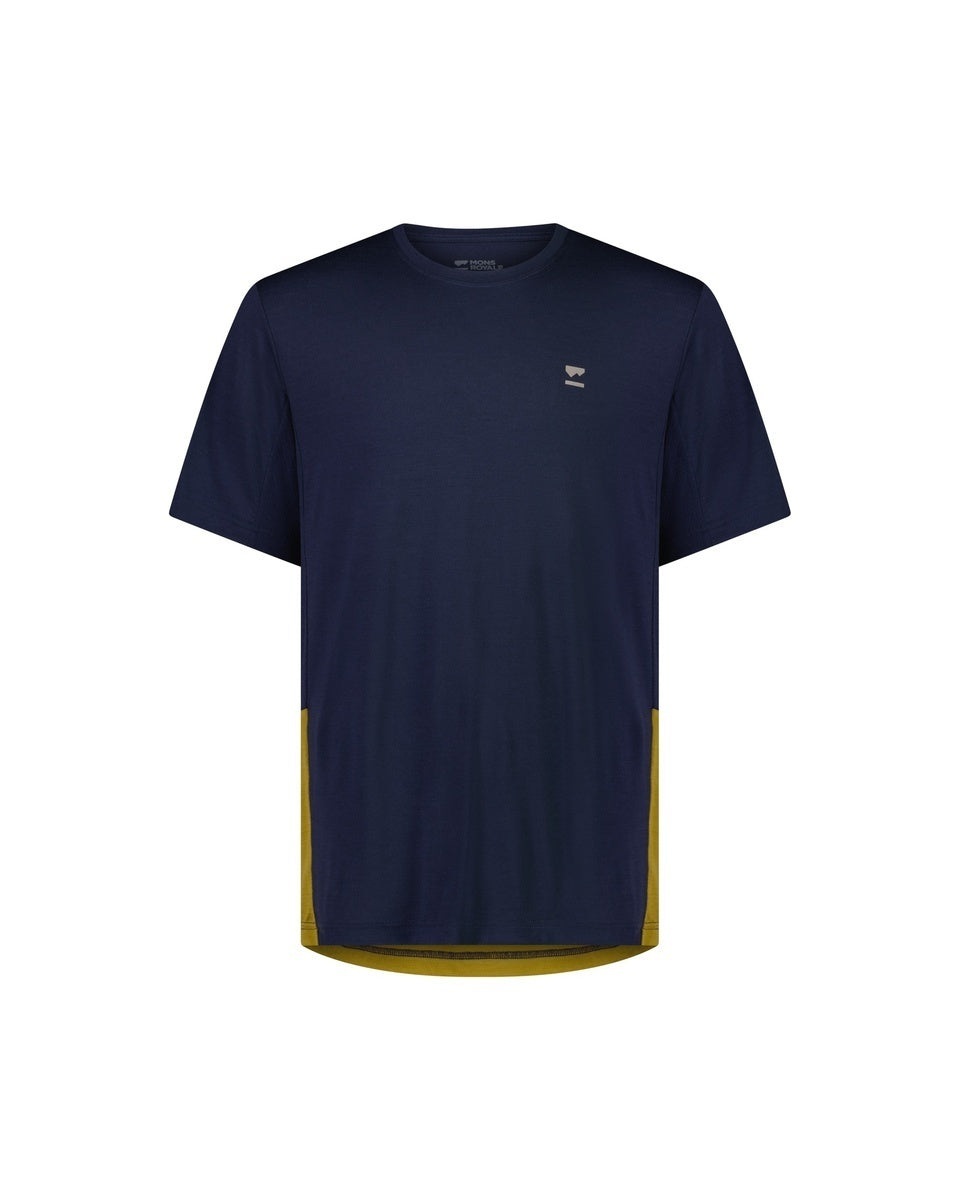 Mons Royale Tarn Merino Shift T-Shirt - Cumin / Midnight