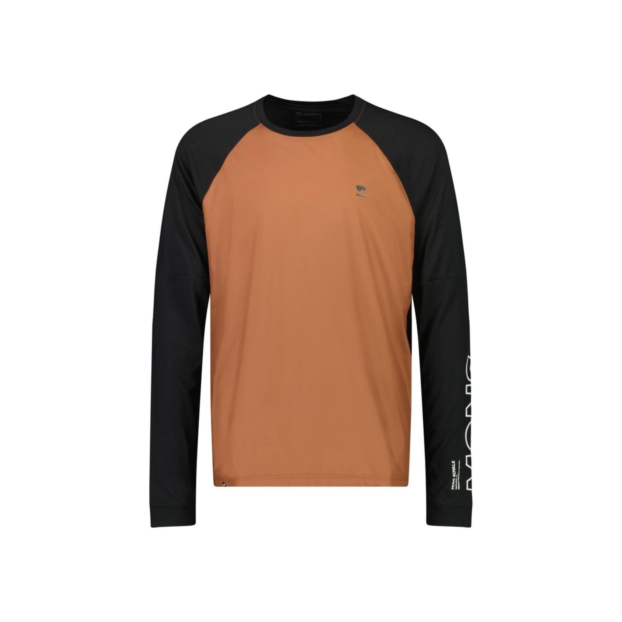 Mons Royale Tarn Merino Shift Wind Jersey - Dark Copper / Black