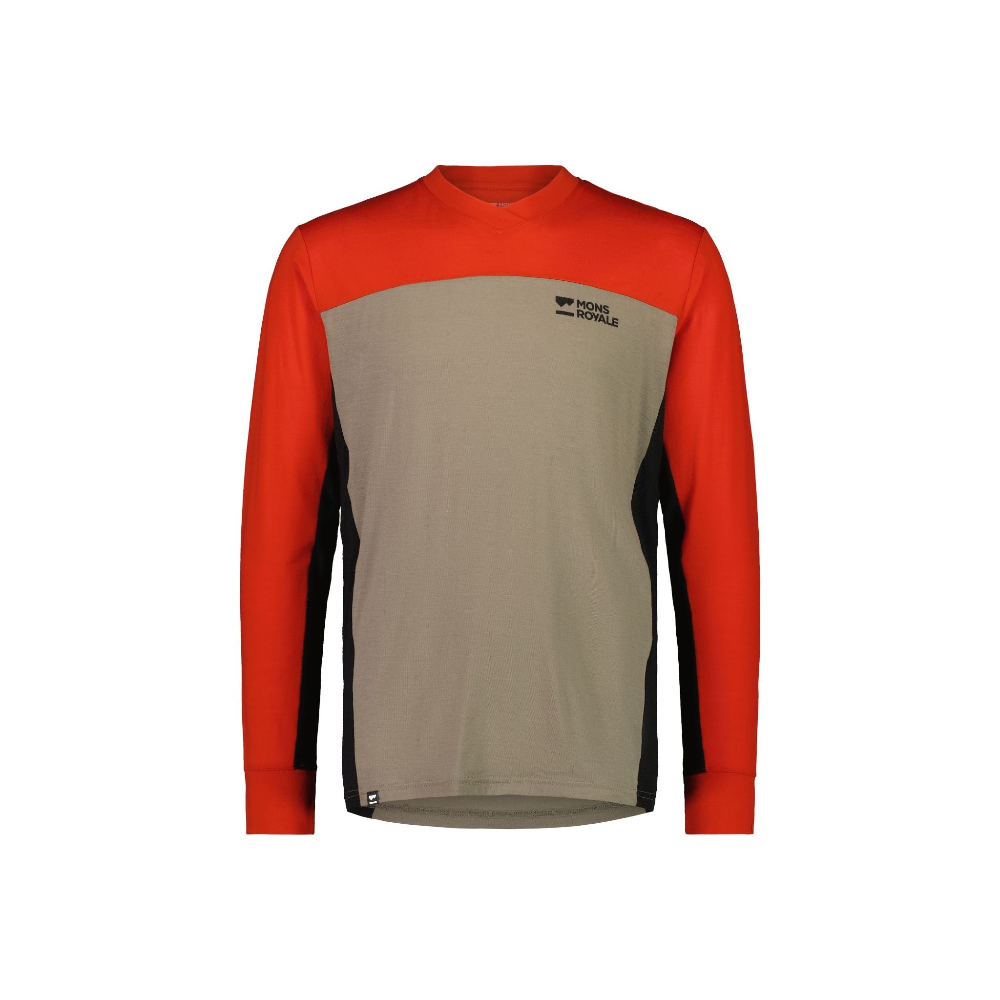 Mons Royale Redwood Enduro VLS Jersey - Retro Red / Black / Walnut