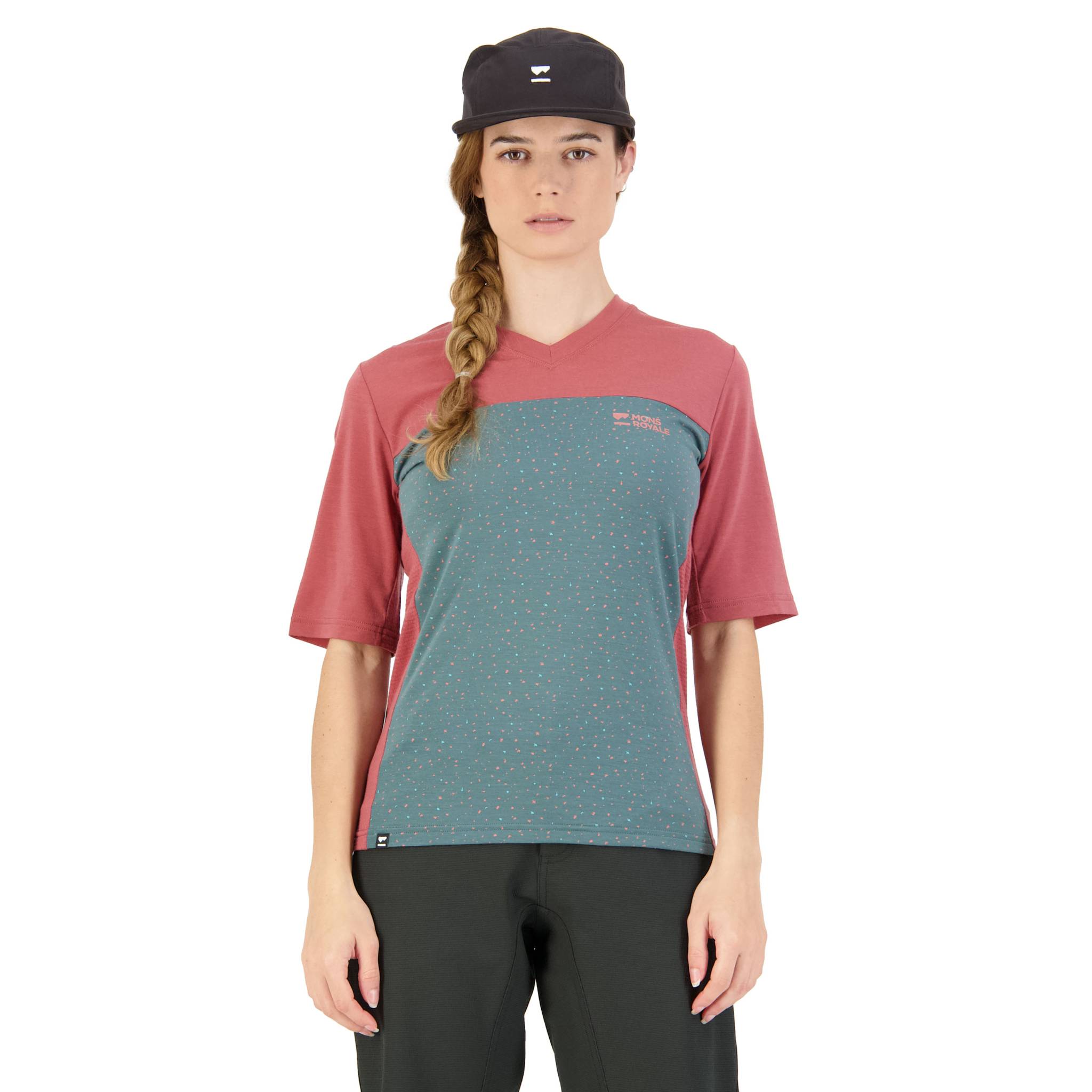 Mons Royale Women's Redwood Enduro VT Jersey - Terracotta / Terrazzo