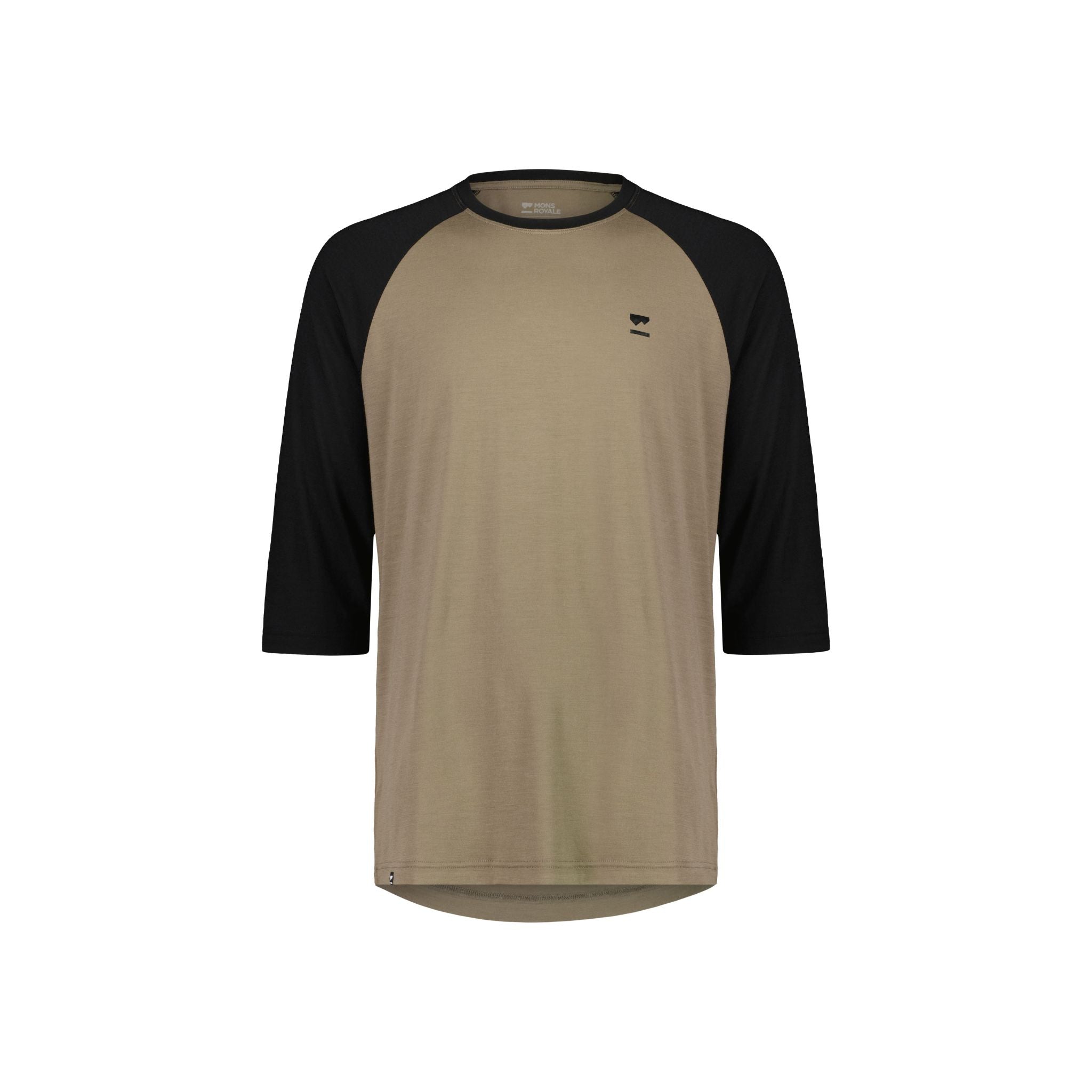 Mons Royale Tarn Merino Shift Raglan 3/4 Jersey - Walnut / Black