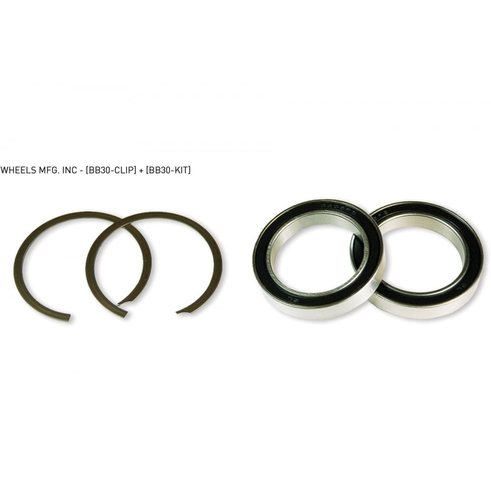 Wheels Manufacturing BB30 service kit with 2 clips and 2 x 6806 angular contact bearings