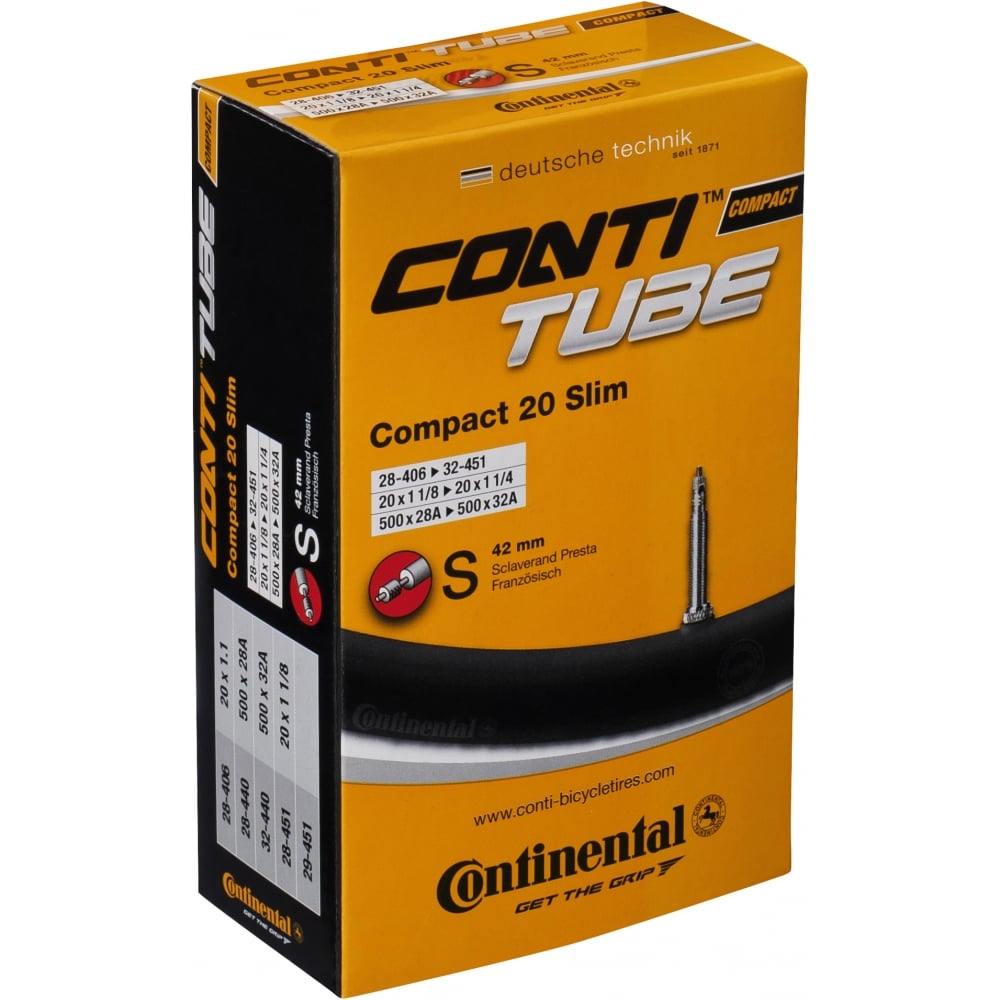 Continental Compact 20" Slim Presta Inner Tube