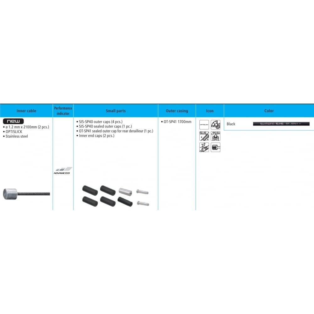 Shimano 105 5800 / Tiagra 4700 Road gear cable set, Optislick coated inners