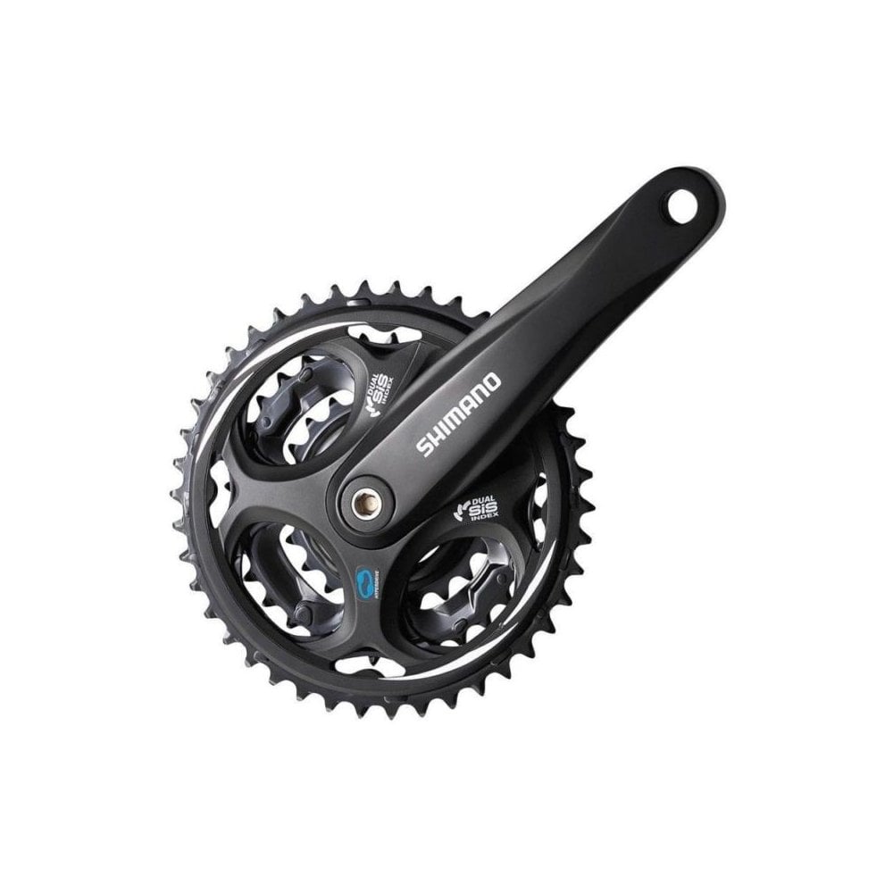 Shimano FC-M311 Altus square taper chainset, 8-speed, 48 / 38 / 28T, black, 175 mm