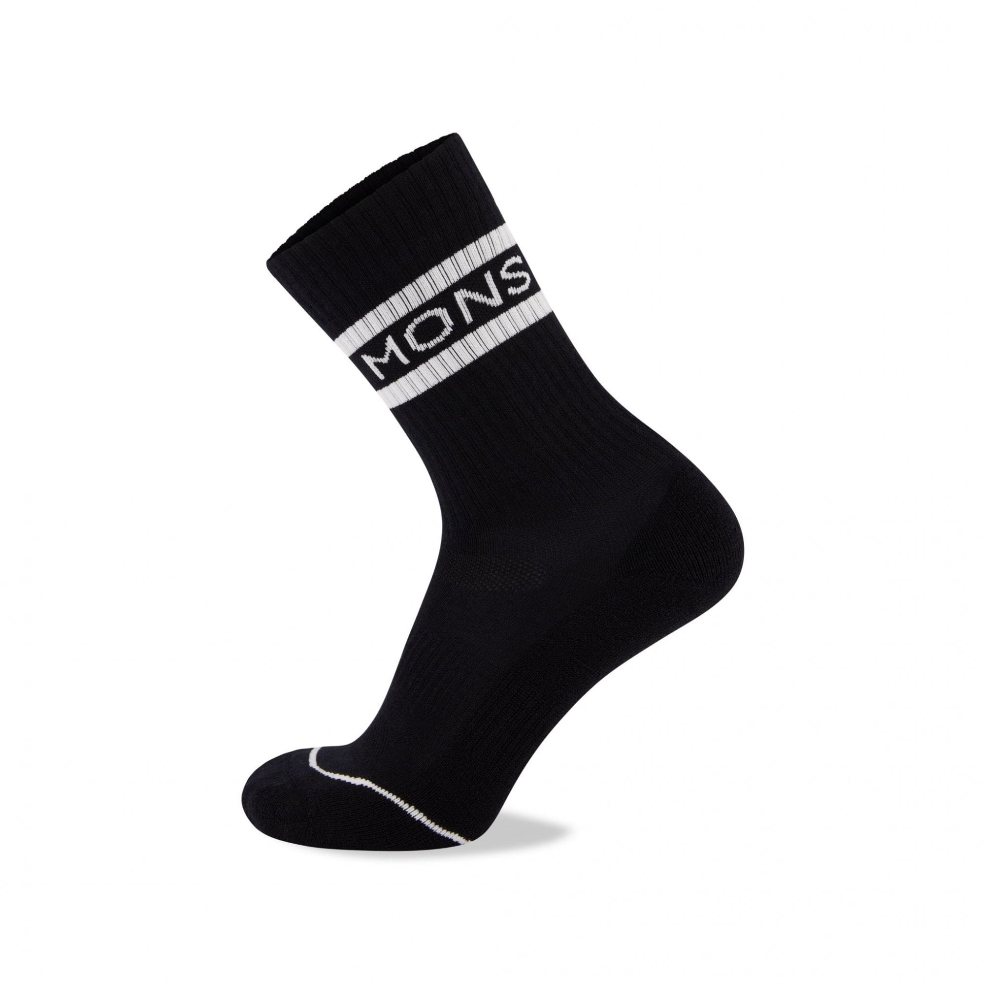 Mons Royale Unisex Signature Crew Sock Black / White