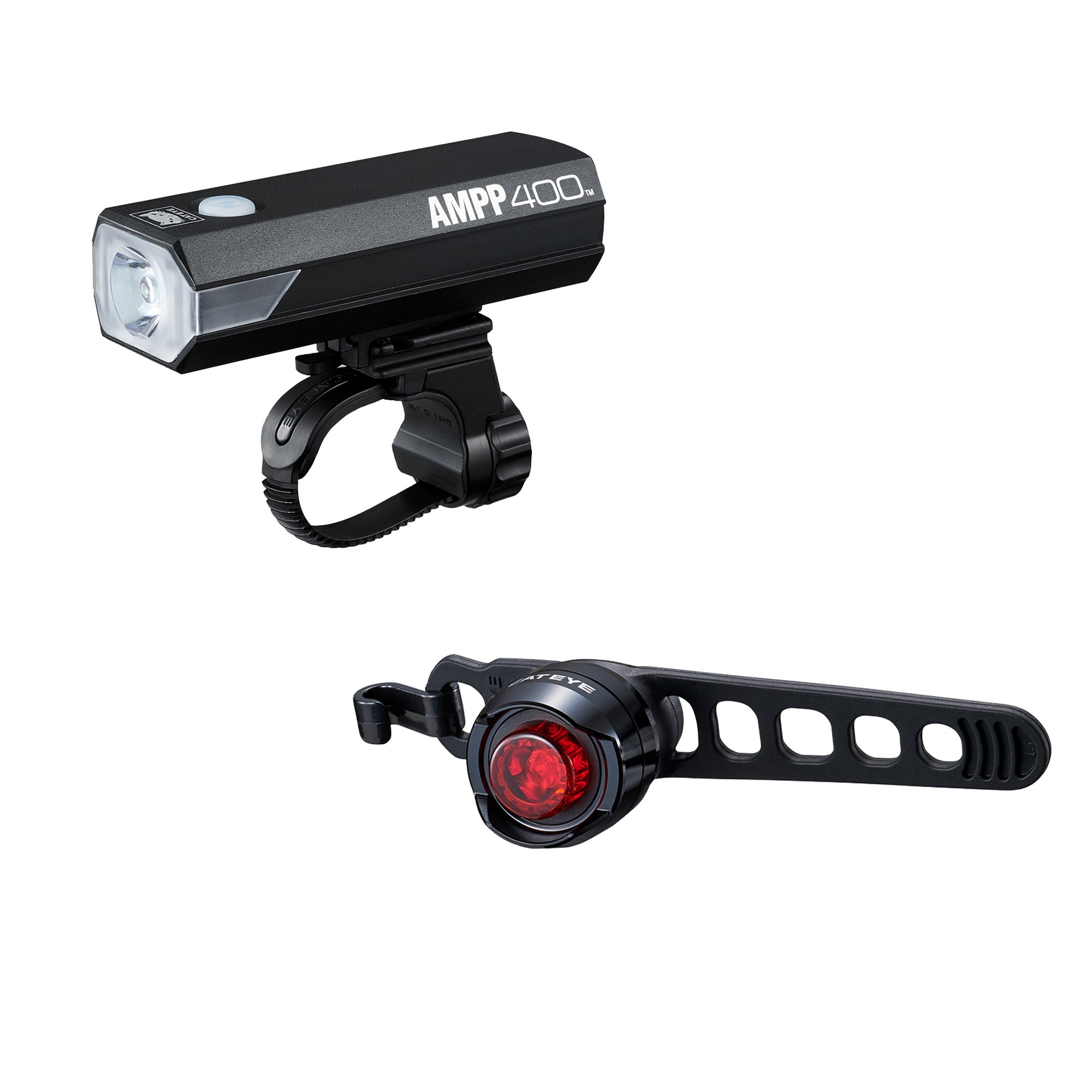 Cateye AMPP 400 / Orb RC Bike Light Set