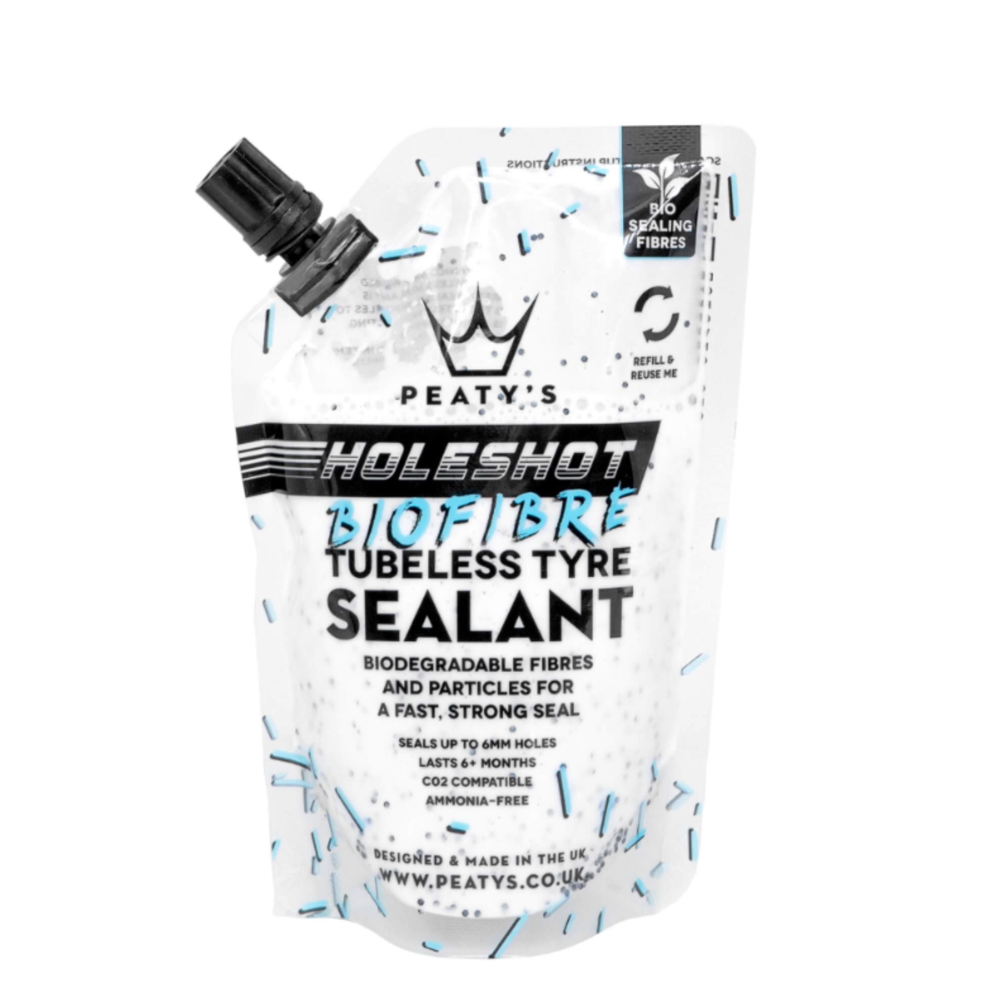 Peaty's Holeshot BioFibre Tubeless Tyre Sealant