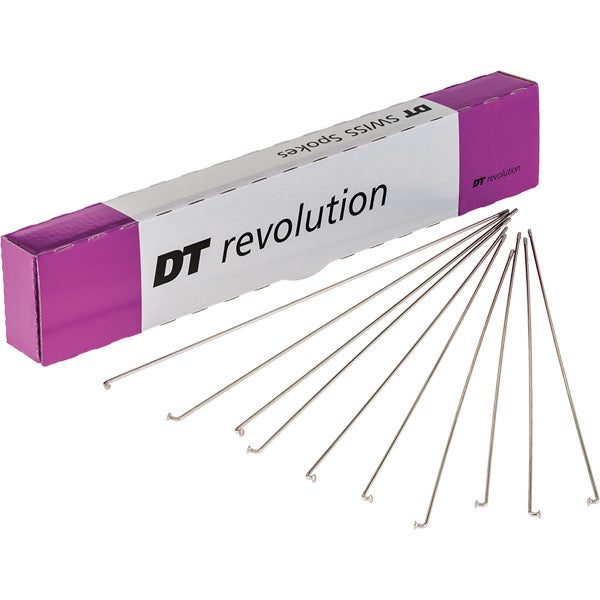 DT Swiss Revolution Silver Spokes 14/17g Box of 100